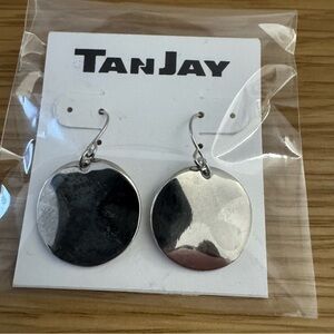 TanJay Dual-Tone Black and Silver Earrings - NWT